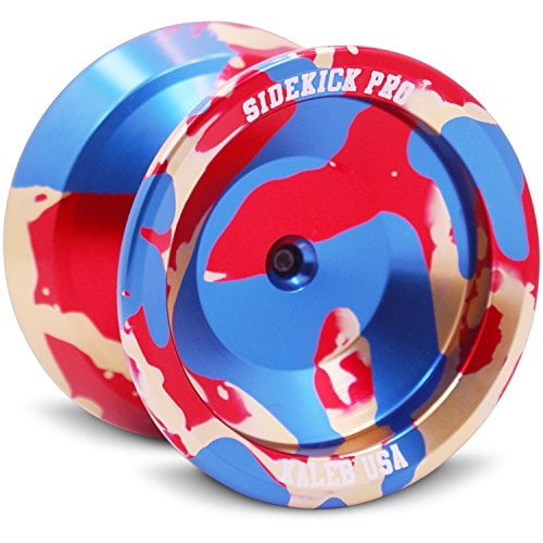 Gold Red Blue Splashes YoYo Professional Aluminum Sidekick Pro YoYo