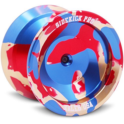 Gold Red Blue Splashes YoYo Professional Aluminum Sidekick Pro YoYo