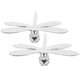 thumbnail image 1 of Alloy Dragonfly Decor 2Pcs Silver with Removable Wings for Wedding Cabinet Ornament, 1 of 4