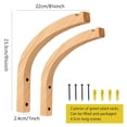 thumbnail image 3 of Plant Hanger, Wall for Indoor Plants, Wooden Wall Mounted Hanging Plant Hooks, Basket Hooks for Lanterns, 4Pcs, 3 of 8