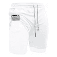 thumbnail image 3 of Short Con Licra Deportiva 2 En 1 Hombre Correr Eo Safe Imports, Blanco L(31-33), 3 of 5