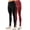 Black/Dark Mauve, variant on 2 Pack Women's High Waisted Active Full Length Leggings With Side Pockets 28"Inseam Yoga Workout Pants