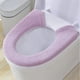 thumbnail image 4 of Funda para asiento de inodoro, funda para asiento de inodoro de tela de fibra lavable, elástica y fija, fácil de instalar y limpiar, 4 of 7