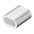 thumbnail image 4 of M3 Aluminum Oval Sleeve 3.3mm(1/8") Steel Wire Rope Ferrule 100 Pcs, 4 of 5