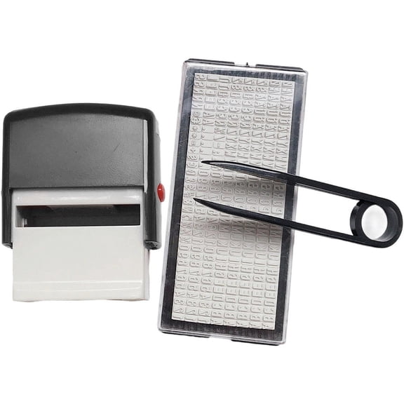 vlrwzc Rubber Stamp Kit DIY Self-Inking Stamp Personalized Letter Stamp for Marking Clothing and Belongings with Their Name