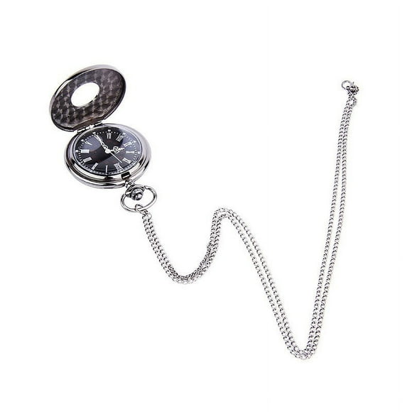 Simple Retro Romantic Double Display Pocket Watch Quartz Watch