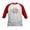 Red/White, variant on CafePress - Quilter's Brain Kids Baseball Jersey - Kids Cotton Baseball Jersey, 3/4 Sleeve Shirt