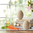 thumbnail image 4 of Moocorvic 2Pcs Knitted Easter Eggs, Easter Decoration Party Favors for DIY Easter Wreath, Centerpiece, Bowl, Basket Fillers, Gifts, Spring, Home, Wedding, Table Decor, 4 of 7