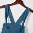 thumbnail image 6 of 2026 ! asdoklhq 2026 Summer Fall Shorts for Women $5, Womens Plus size Women's Cotton and Linen Double Pocket Bib Jumpsuit Loose Suspender Solid Color Jumpsuit, 6 of 9