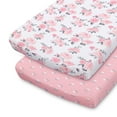 thumbnail image 1 of The Peanutshell Microfiber Standard Changing Pad Cover, 2 Pack, Pink Roses Floral, 1 of 5