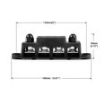 thumbnail image 1 of 1-pack RV yacht busbar M8 high current terminal stud black 4-stud distribution block busbar, 1 of 4