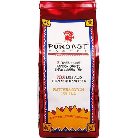 - Puroast Coffee Butterscotch Toffee Ground Coffee, 12 oz
