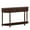 Espresso, variant on Retro Curved Wood Console Table, 52 inch Circular Half Moon Sofa Table with Open Shelf and 2 Drawers, Solid Wood Entry Table for Living Room, Hallway (Cherry)