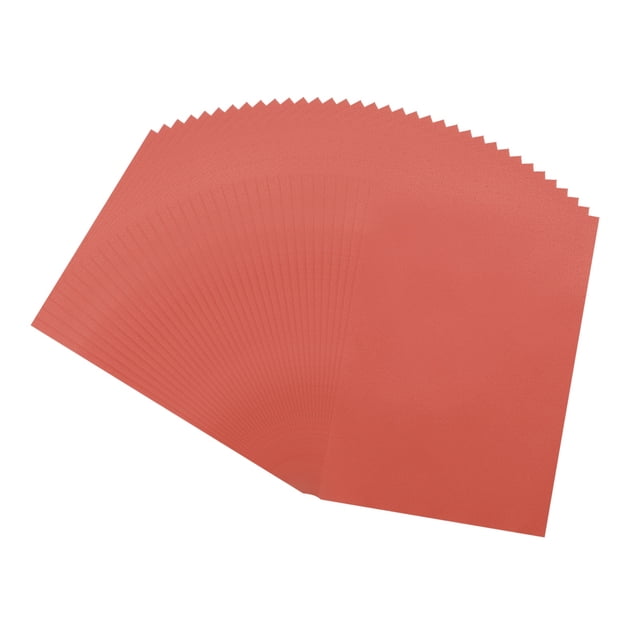Uxcell Papier Vélin Coloré, 50 Feuilles Rouge Foncé 5 Pouces x 7 Pouces Papier Vélin Imprimable