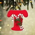 thumbnail image 1 of Adornos navideños personalizados con letras | 26 colgantes del alfabeto para decorar las fiestas | Adornos colgantes de acrílico con símbolos navideños, 1 of 3