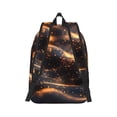 thumbnail image 2 of Naloa Abstract Glowing Wave Pattern Canvas Backpack for Men Women Rucksack Casual Travel Daypack College Tote Satchel Bookbag for Teens-Small, 2 of 7