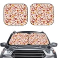 thumbnail image 2 of Fotbe Fall 70s Groovy Hippie Juego de 2 Piezas de Parasoles para Parabrisas | Bloqueador Solar para Auto | Accesorios Plegables para Protección Solar Interior-Medium, 2 of 6