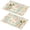 Pioneer Flower Floral, variant on Placemat, Pioneer Flower Floral Print Pattern Place Mats Table Mat Set Of 2, PVC Washable Placemats for Party Kitchen Dining Decoration, 18x12 Inch, Fade Resistant