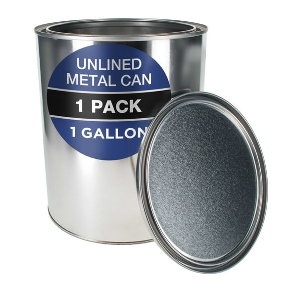 Master Elite 1 Gallon Unlined Empty Metal Paint Can Bucket with Lid - Triple Tight Lid Seal, 128 fl. oz. Steel Coating Storage Container Tin - Store Leftover Oil-Based Paint, Automotive, Adhesive