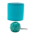 thumbnail image 1 of Ceramic Table Lamp With Shade Jolene Teal, 1 of 3