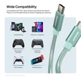 thumbnail image 5 of Powertek USB-C to USB-C (Type-C) Metallic Shine Pastel Fast Charging Cable, 60W, 6 ft, Mint, 5 of 6
