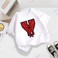 thumbnail image 3 of Vestido de verano de moda 2024, camiseta de algodón con cuello redondo, ropa para niña y niño, disfraz de dibujos animados Kawaii de Spider-Man con letras AZ, camiseta de moda, 3 of 5