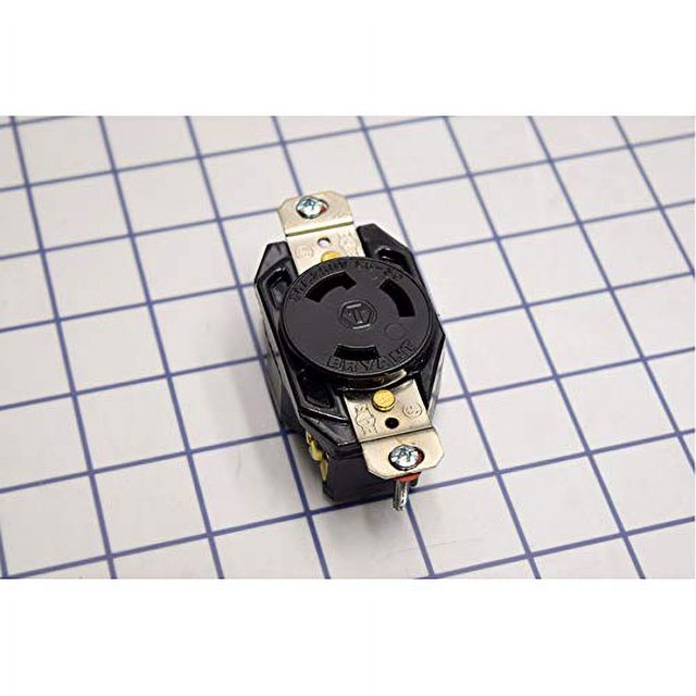 Bryant Electric 70630FR Receptacle, Electrical Outlet, Black