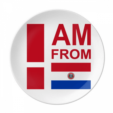 

I Am From Paraguay Plate Decorative Porcelain Salver Tableware Dinner Dish