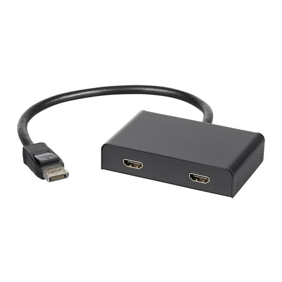 Monoprice 2-Port DisplayPort 1.2 to HDMI Multi-Stream Transport (MST) Hub, Ideal For Digital Signage And Large Video Displays In Schools, Churches