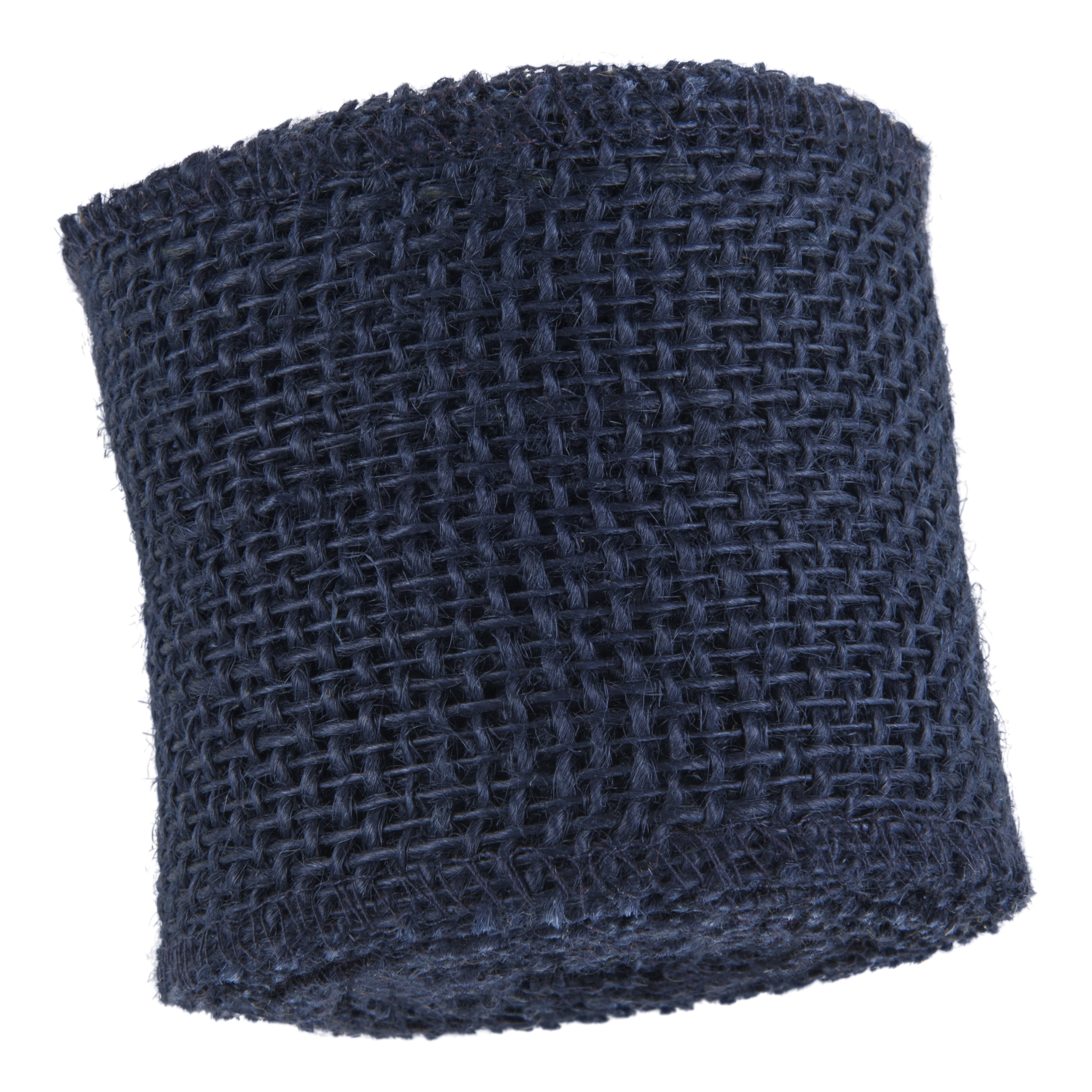Love, Laugh, Craft Jute Burlap Roll Precut, Finished Edges, 3"W x 5-Yards, 740-36, Navy Blue