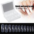 thumbnail image 5 of 120pcs Dual System Form Extension False Nail Tips Nail Art Tips UV Gel DIY 12 Sizes with Lines, 5 of 5