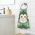 thumbnail image 5 of Monkey Sunflowers on Green Cotton Face Towels Absorbent Hand Towel Soft Bathroom Towel for Kitchen Hotel Decoration, 5 of 7