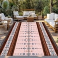 thumbnail image 2 of Farmhouse Boho Outdoor Rug for Patio/Deck/Porch, Non-Slip Large Area Rug 6 x 9 Ft, Retro Ethnic Traditional Patterned Indoor Outdoor Rugs Washable Area Rugs, Reversible Camping Rug Carpet Runner, 2 of 8
