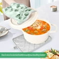 thumbnail image 4 of Watercolor Green Leaf Oven Mitts Pot Holders 2 pcs Heat Resistant for Kitchen Baking Grilling, 4 of 7