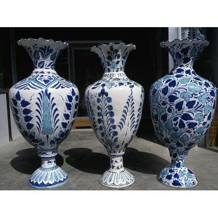 Handcrafted Ceramic Vases, Hyderabad, Pakistan Print Wall