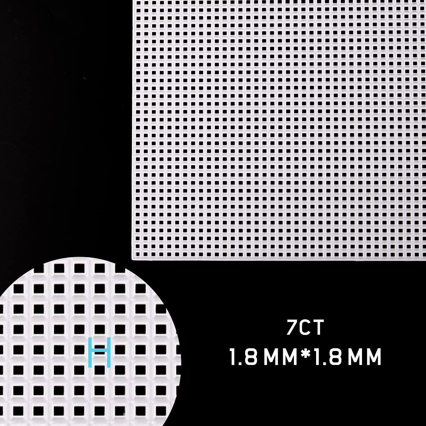 20Pcs Plastic Mesh Canvas Sheets for Embroidery, Acrylic Yarn Crafting, Knit and Crochet Projects (10.2 x 13.2 Inch)