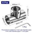 thumbnail image 2 of Uxcell 6Pcs Tee Structural Pipe Connectors 1" Fit Pipe Dia 3 Way for DIY Shelf Garden Support, 2 of 6