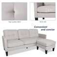 thumbnail image 6 of Haverchair Convertible Sectional Sofa, L-Shaped Couch Reversible Chaise for Small Space, Light Grey, 6 of 7