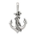 thumbnail image 1 of Sterling Silver Anchor with Rope Antique Style Pendant Charm, 1 of 2