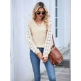 thumbnail image 4 of Womens Long Sleeve Shirts V-Neck Tops Business Casual Blouses Tee Trendy 2025 Fall Fashion Outfits Clothes  L, 4 of 8