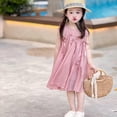 thumbnail image 4 of Nmnitkp Girl Dresses Summer Floral Dress Kids 2026 Puff Sleeve Square Neck Smocked Flowy Sun Dresses Pink,11 Years, 4 of 8