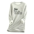 thumbnail image 3 of Jinhomg Womens Loose Sherpa Sweatshirts Casual Letter Print Crewneck Pullover Tops Fall Winter Plus Size Warm Comfy Fleece Lined Pullovers Daily Wear Gray XL, 3 of 4