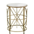 Southern Enterprises Stargold Round End Table, Antique Gold