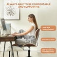 thumbnail image 5 of Bestier Cross Legged Office Chair, Adjustable Height Ergonomic ADHD Chair, Swivel Seat for Yoga Meditation home office, PU Leather, White​, 5 of 13