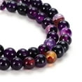 thumbnail image 3 of Uxcell Purple Agate Beads 6mm Natural Gemstone Beads, Smooth Round Loose Beads for Jewelry Making (1 Strand - 62pcs), 3 of 5