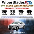 thumbnail image 2 of 2017 Honda HR-V Beam Wiper Blades Wipers w/1yr Warranty (Set of 2) (WiperBladesUSA), 2 of 5