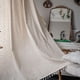 thumbnail image 2 of Nvzi Cortina de lino y algodón estilo rústico con borlas, para ventana, con estampado geométrico, para dormitorio, sala de estar, 1 pieza (59 x 102 pulgadas, margaritas), 2 of 5