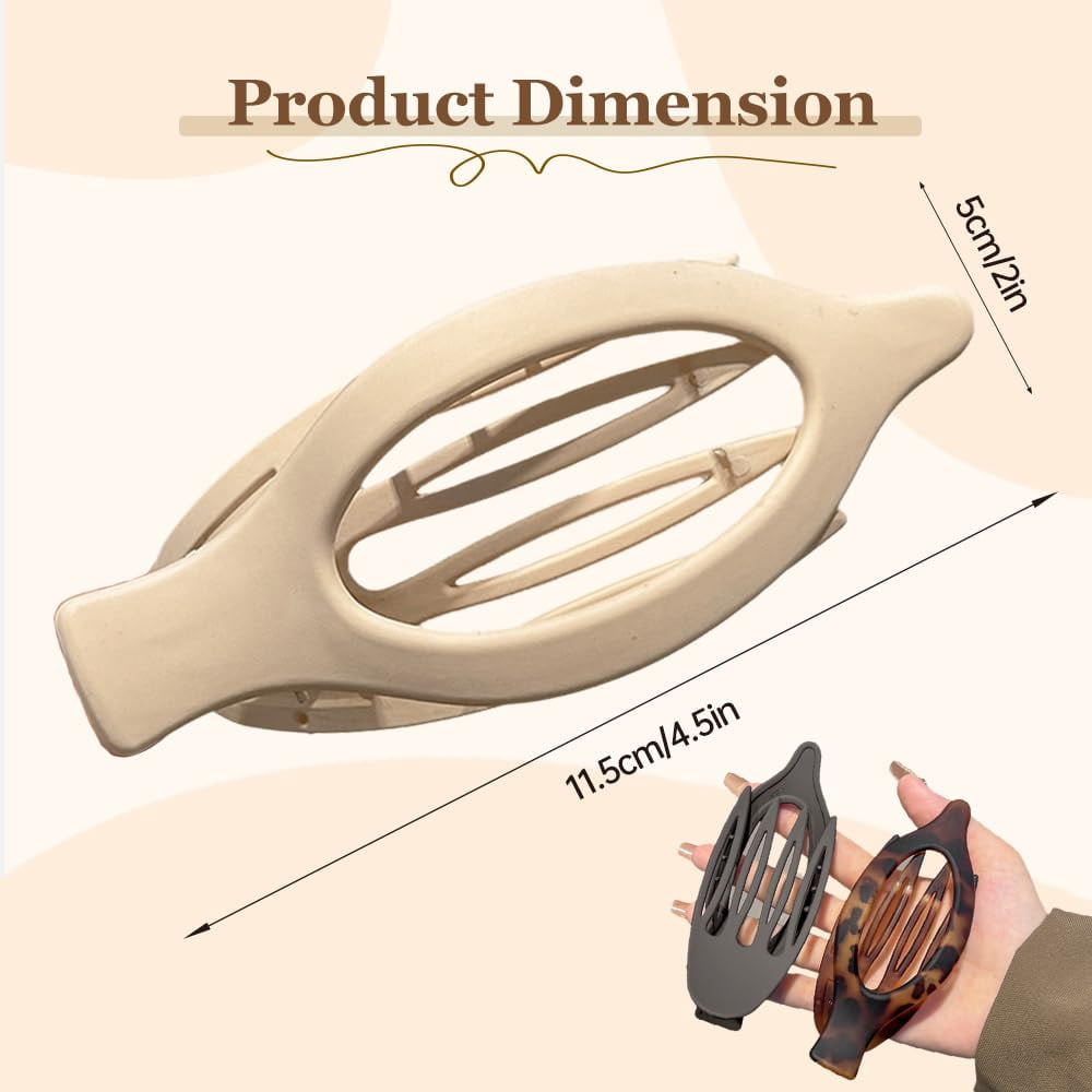 Flat Claw Clips for Women, French Flat Hair Clips for Women Hair, No-Slip Grip Hair Styling Accessories for Women Girls Daily Use (B)