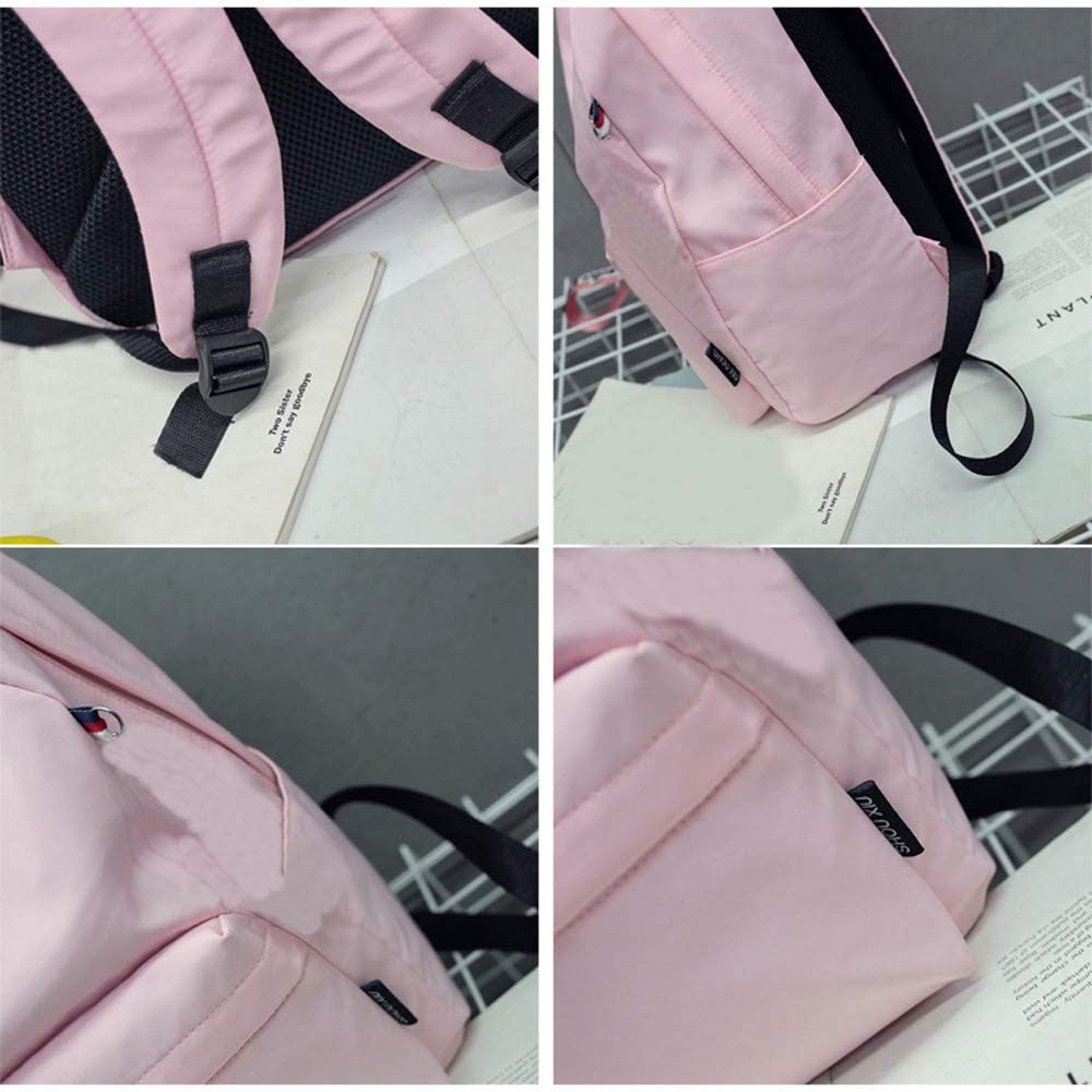 Bear Crepe Girls Small Backpack Panda Milk Tea Kawaii Bookbag Waterproof School Bags for Teenage Girls Nylon Laptop Rugzak