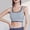 Sky Blue, variant on Nrmvnmi Summer Saving 2024 Womens Seamless Strappy Longline Sports Bra - Medium Support Scoop Neck Criss Cross Padded Yoga Workout Bra Womens Gifts